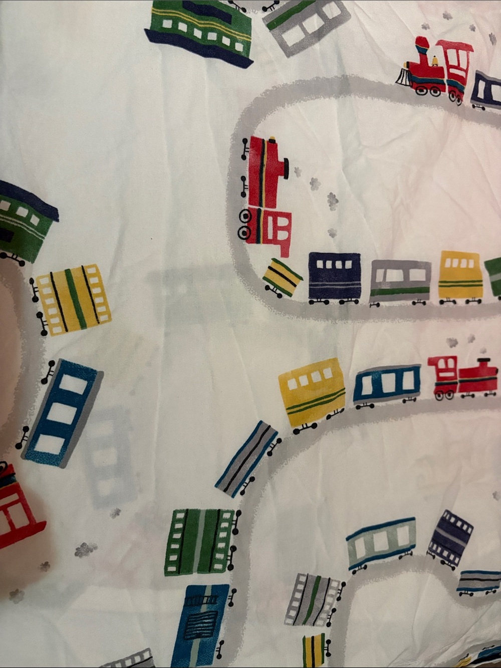 Pottery Barn Kids Train Pillowcase Standar Organic Cotton
